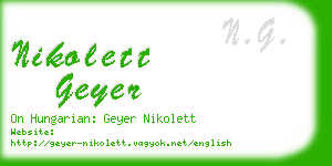 nikolett geyer business card